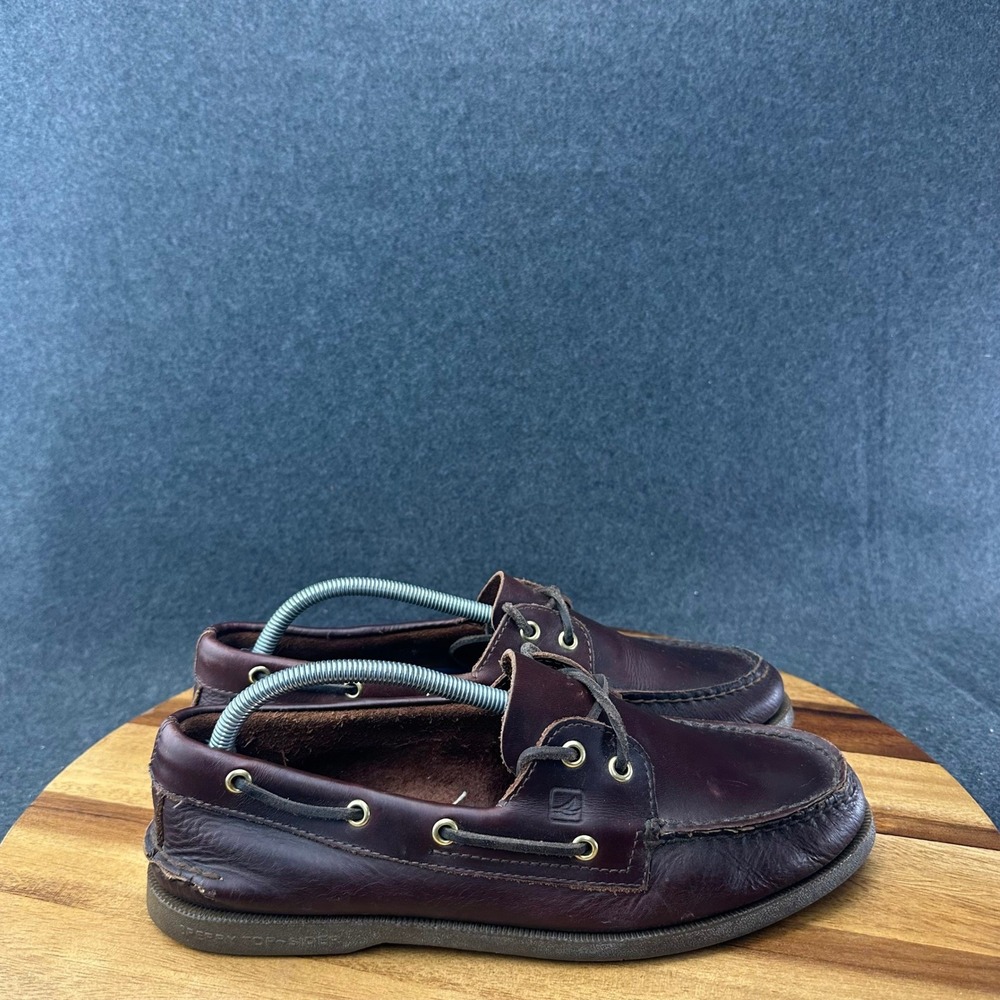 Sperry Authentic Original Boat Shoe Mens 10.5M Amaretto Leather 2-Eye 0195214